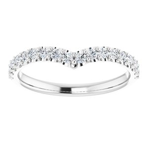 Platinum 1/3 CTW Natural Diamond Contour Band - BN & CO JEWELRY