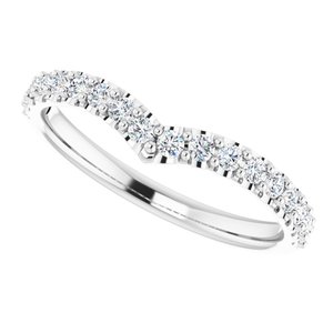 Platinum 1/3 CTW Natural Diamond Contour Band - BN & CO JEWELRY