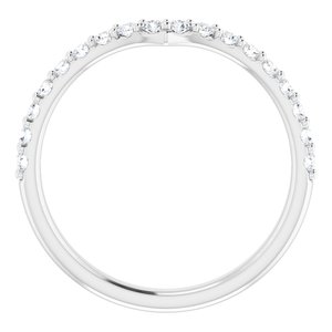 Platinum 1/3 CTW Natural Diamond Contour Band - BN & CO JEWELRY