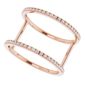 14K Rose 1/5 CTW Natural Diamond Ring - BN & CO JEWELRY