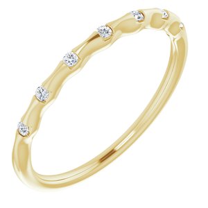 14K Yellow .06 CTW Diamond Stackable Ring - BN & CO JEWELRY