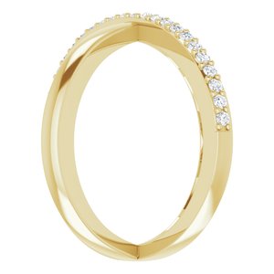 14K Yellow 1/4 CTW Natural Diamond Criss-Cross Ring - BN & CO JEWELRY