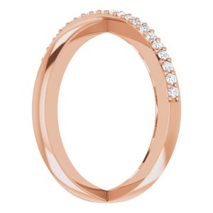 14K Rose 1/4 CTW Natural Diamond Criss-Cross Ring - BN & CO JEWELRY