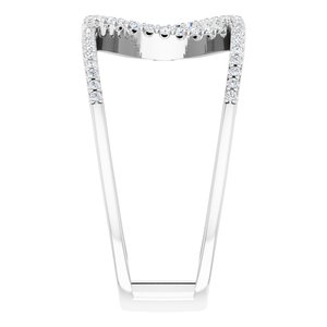 14K White 1/5 CTW Natural Diamond Interlocking Loop Ring - BN & CO JEWELRY