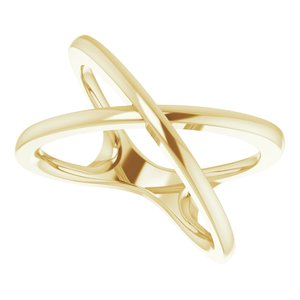 14K Yellow Criss-Cross Ring Size 7 - BN & CO JEWELRY