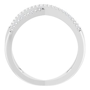 Platinum 1/6 CTW Natural Diamond Criss-Cross Ring - BN & CO JEWELRY