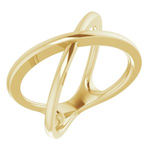 14K Yellow Criss-Cross Ring Size 7 - BN & CO JEWELRY