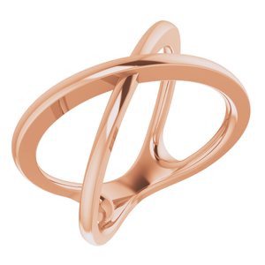 14K Rose Criss-Cross Ring Size 7 - BN & CO JEWELRY