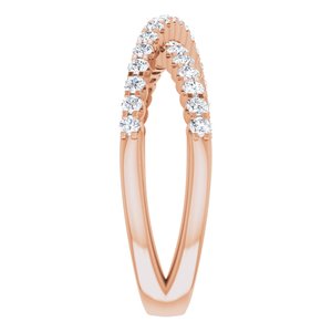 14K Rose 1/2 CTW Lab-Grown Diamond Criss-Cross Ring - BN & CO JEWELRY