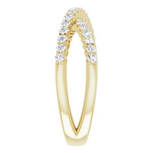 14K Yellow 1/2 CTW Lab-Grown Diamond Criss-Cross Ring - BN & CO JEWELRY