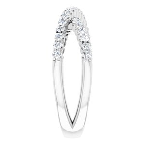 14K White 1/2 CTW Lab-Grown Diamond Criss-Cross Ring - BN & CO JEWELRY