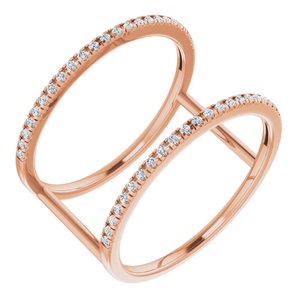 14K Rose 1/5 CTW Natural Diamond Ring - BN & CO JEWELRY