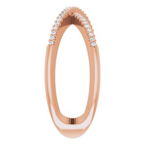 14K Rose 1/6 CTW Natural Diamond Criss-Cross Ring - BN & CO JEWELRY