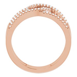 14K Rose 1/5 CTW Natural Diamond Interlocking Loop Ring - BN & CO JEWELRY