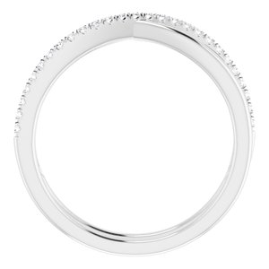 14K White 1/8 CTW Natural Diamond Criss-Cross Ring - BN & CO JEWELRY