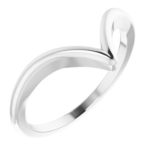 14K White V Ring - BN & CO JEWELRY