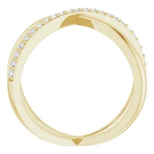 14K Yellow 1/4 CTW Natural Diamond Criss-Cross Ring - BN & CO JEWELRY