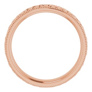 14K Rose 6 mm Celtic-Inspired Band Size 11 - BN & CO JEWELRY