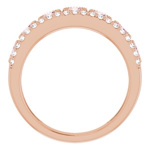 14K Rose Natural Pink Morganite & 1/5 CTW Diamond Ring - BN & CO JEWELRY