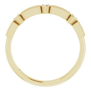 14K Yellow 1/10 CTW Natural Diamond Stackable Ring - BN & CO JEWELRY