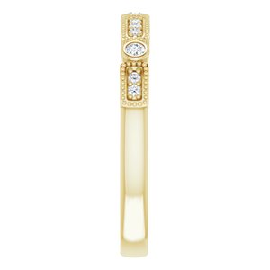 14K Yellow 1/10 CTW Natural Diamond Stackable Ring - BN & CO JEWELRY