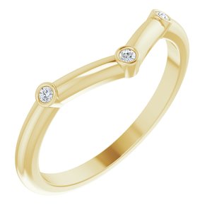14K Yellow .03 CTW Diamond Stackable Chevron Ring - BN & CO JEWELRY