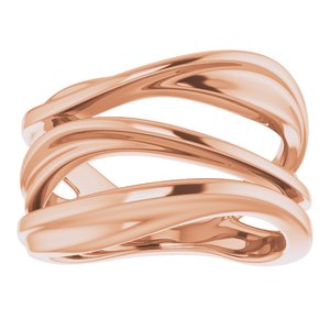 14K Rose Negative Space Ring - BN & CO JEWELRY