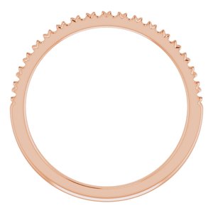 14K Rose French-Set Matching Band - BN & CO JEWELRY