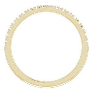 14K Yellow 1/4 CTW Natural Diamond French-Set Matching Band - BN & CO JEWELRY