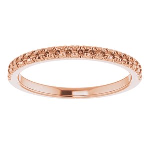 14K Rose French-Set Matching Band - BN & CO JEWELRY