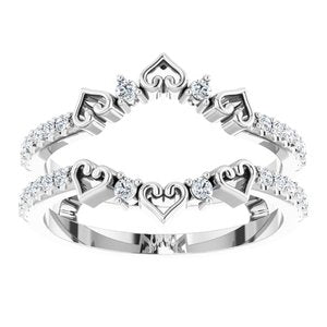 14K White 1/3 CTW Natural Diamond Accented Ring Guard - BN & CO JEWELRY