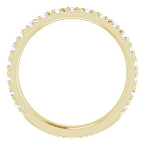 14K Yellow 3/4 CTW Natural Diamond French-Set Anniversary Band - BN & CO JEWELRY