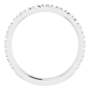 14K White 3/4 CTW Natural Diamond French-Set Anniversary Band - BN & CO JEWELRY