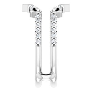 14K White 1/3 CTW Natural Diamond Accented Ring Guard - BN & CO JEWELRY