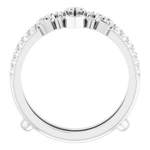 14K White 1/3 CTW Natural Diamond Accented Ring Guard - BN & CO JEWELRY