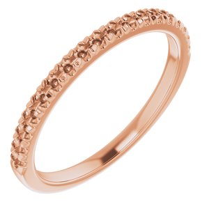 14K Rose French-Set Matching Band - BN & CO JEWELRY