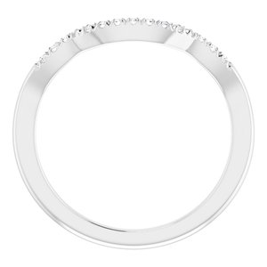 Platinum .08 CTW Diamond Matching Band for 5.5 mm Square Ring - BN & CO JEWELRY