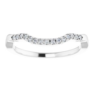 Platinum .08 CTW Diamond Matching Band for 5.5 mm Square Ring - BN & CO JEWELRY