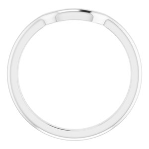 14K White Band for 9x7 mm Emerald Ring - BN & CO JEWELRY