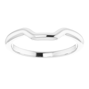 14K White Band for 9x7 mm Emerald Ring - BN & CO JEWELRY