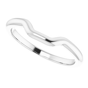 14K White Band for 9x7 mm Emerald Ring - BN & CO JEWELRY