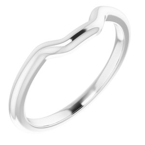 14K White Band for 9x7 mm Emerald Ring - BN & CO JEWELRY