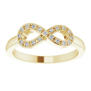 14K Yellow 1/10 CTW Natural Diamond Infinity-Inspired Ring - BN & CO JEWELRY
