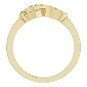 14K Yellow 1/10 CTW Natural Diamond Infinity-Inspired Ring - BN & CO JEWELRY