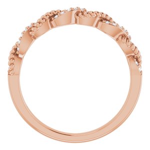 14K Rose .08 CTW Natural Diamond Stackable Ring - BN & CO JEWELRY
