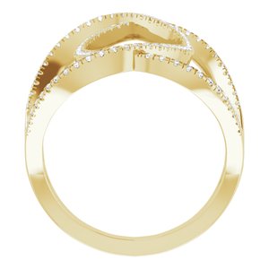 14K Yellow 3/8 CTW Natural Diamond Ring - BN & CO JEWELRY