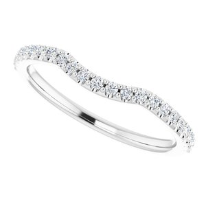 Platinum 1/8 CTW Natural Diamond Contour Band - BN & CO JEWELRY