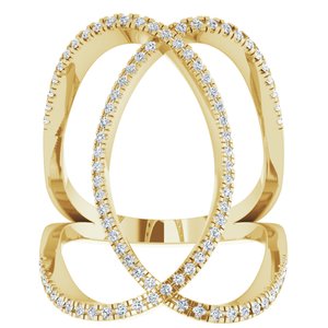 14K Yellow 3/8 CTW Natural Diamond Ring - BN & CO JEWELRY