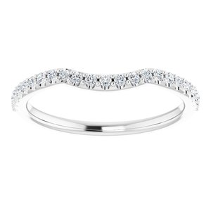 Platinum 1/8 CTW Natural Diamond Contour Band - BN & CO JEWELRY