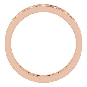 14K Rose 1/2 CTW Natural Diamond Eternity Band Size 7 - BN & CO JEWELRY